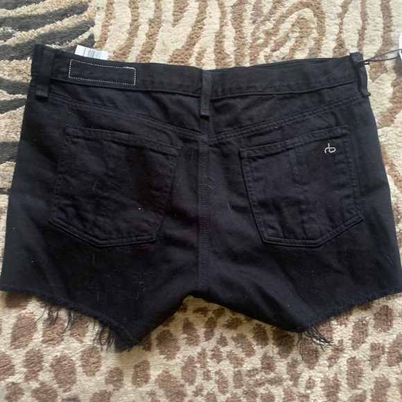 Rag and bone black denim mid rise cut off shorts - Picture 5 of 5